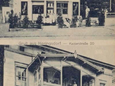 Das heutige "Kleine Restaurant" und das benachbarte "Waldschloss" in einer alten Ansicht.