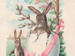 Osterhase im Osterei