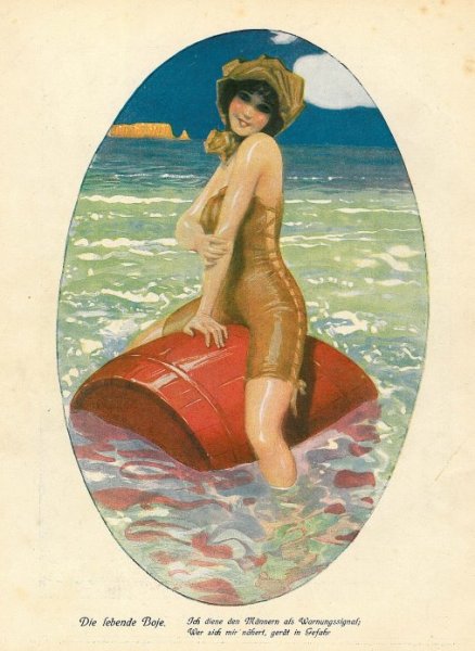 Ritt auf der Tonne ca.1910