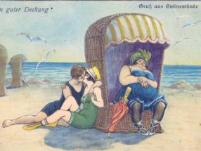 Die unterschiedliche Wirkung der Hitze treffend gezeichnet von Arthur Thiele.