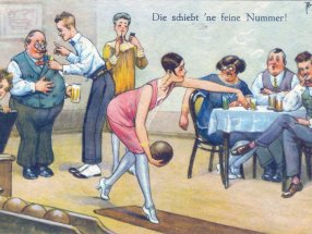 Die Kegelbrüder und ihr Kommentar gezeichnet von Arthur Thiele.