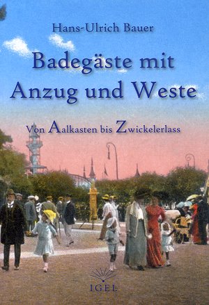 Badegäste in Anzug und Weste